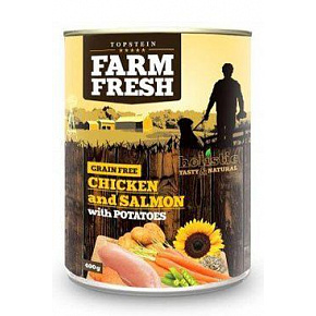 Farm Fresh Dog Chicken&Salmon with Potatoes puszka 800g