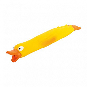 Kaczka "kamikaze" z chrupiącym dźwiękiem, 19 cm, żółta, HipHop Dog