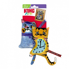 Zabawka Kong Cat Artz Dali/van Gogh z kocimiętką 2 sztuki poliester