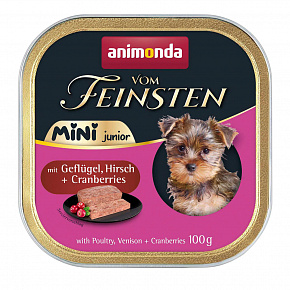 ANIMONDA pasztet Vom Feinsten MINI Junior - drób, dziczyzna, żurawina dla psów 100 g