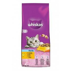 Whiskas Dry Sterile z kurczakiem 14kg Whiskas Dry Sterile z kurczakiem 14kg