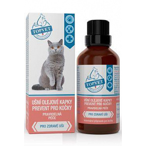 Krople do uszu Prevent dla kotów TOPVET 50ml