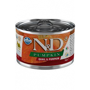 N&D DOG PUMPKIN Adult Przepiórka & Dynia Mini 140g