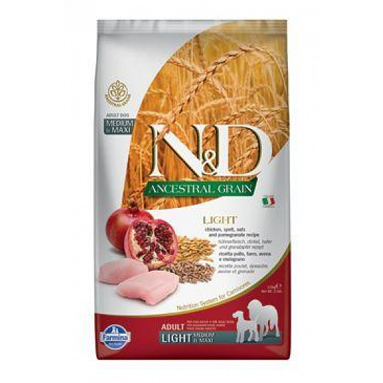 N&D LG DOG Light M/L Kurczak&Granat 2,5kg