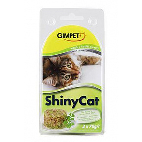 Gimpet ShinyCat puszka. tuńczyk z trawą dla kotów 2x70g