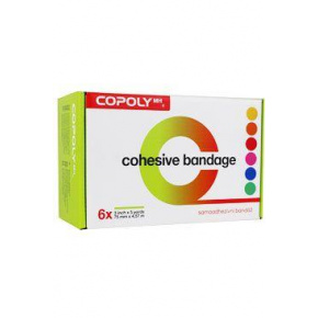 Bandaż elastyczny. CoPoly 7,5cm x 4,5m MIX NEON 6szt