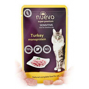 Nuevo saszetka dla kota Sensitive Indyk Monobiałko 85g