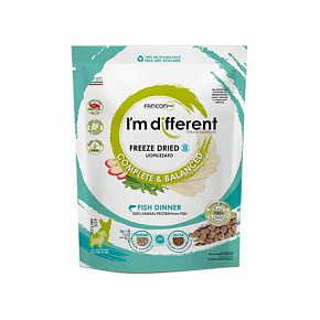 I´M DIFFERENT Fish DINNER, mrożone suszone surowe jedzenie z rybą, 156 g