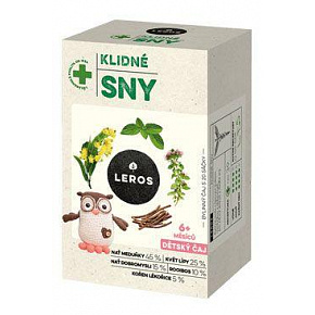 Herbata Leros Dziecięca Herbata Spokojne Sny 20x1,5g