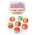 Zabawka BOX Piłka tęczowa mechowa 4cm /7szt