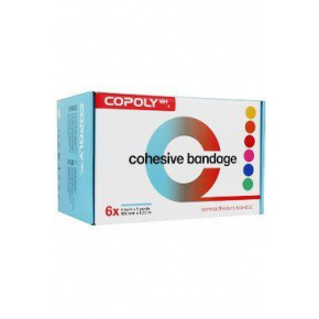 Bandaż elastyczny. CoPoly 10cm x 4,5m MIX NEON 6szt