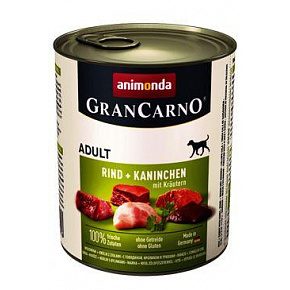 GRANCARNO Adult - królik + zioła 800g