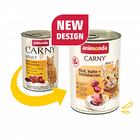 ANIMONDA puszka CARNY Adult - wołowina, kurczak, serca kacze 400g