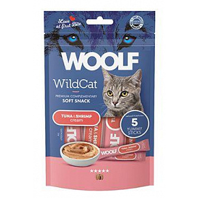 WOOLF WildCat Cream Regular Tuńczyk&Krewetka 5x14g WOOLF WildCat Cream Regular Tuńczyk&Krewetka 5x14g