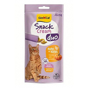 GimCat Snack Cream Duo kurczak&dynia 6x15g