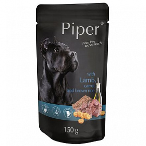 NEW PIPER z jagnięciną i marchewką, saszetka dla psów 150 g