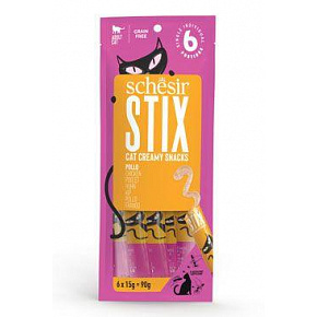 Schesir Cat przysmak Stix Liquid Snack kurczak 6x15g