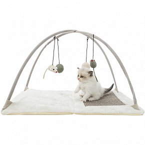 Plac zabaw, drapak z zabawką na sprężynie 60x33x42cm