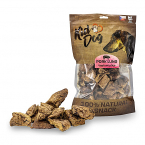 KIDDOG 100% Natural Snack, płuca wieprzowe 4 - 6 cm / 200 g