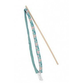 Zabawka wędka dla kota ETHICAT LEAF wstążki catnip Zolux