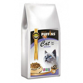 Puffins Cat Delicate Wołowina&Tunczyk 10kg