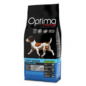 Optima Nova Dog Puppy Medium Kurczak&Ryż 12kg