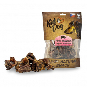 KIDDOG 100% Natural Snack, wieprzowa krojona tchawica 4 - 5 cm / 200 g