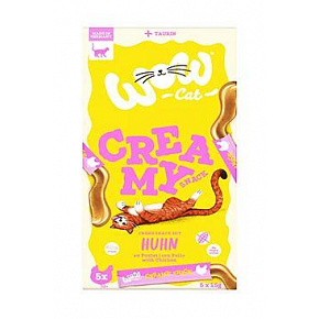WOW Kot poch. Creamy Snack z kurczakiem 5x15g