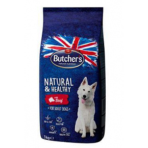 Butcher's Dog Natural&Healthy Dry z wołowiną 3kg