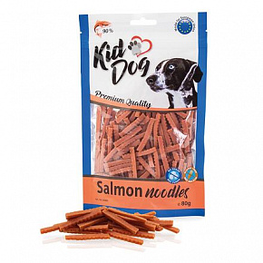KIDDOG paski mięsne - łosoś dla małych psów i kotów 80 g