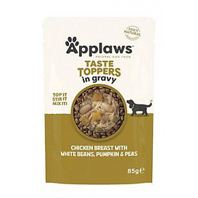 Applaws Dog saszetka Toppers Gravy kurczak z fasolką i dynią 85g