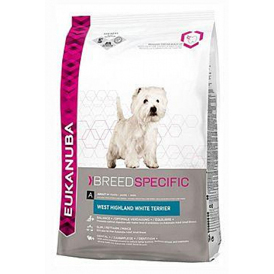Eukanuba Dog BREED Adult West High White Terrier 2,5kg