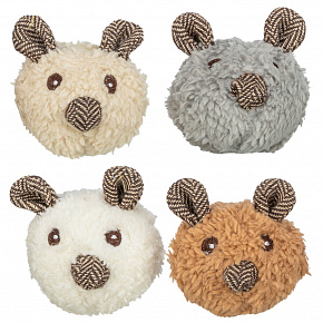 Pluszowa głowa misia - z kocimiętką, 8 cm, różne kolory Pluszowa głowa misia - z kocimiętką, 8 cm, różne kolory