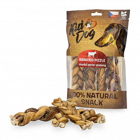 KIDDOG 100% Natural Snack, pleciony penis wołowy 12 cm / 200 g