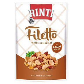 Rinti Dog Filetto saszetka kurczak+jagnięcina w galarecie 100g Rinti Dog Filetto saszetka kurczak+jagnięcina w galarecie 100g