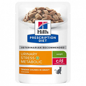 HILLS PD Fe c/d Adult URINARY STRESS+METABOLIC Saszetka 1 opak./12 x 85 g