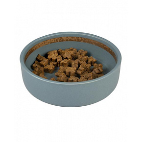 Miska DUVO+ glazurowana ceramiczna, kamienna niebieska 350ml - 12,7x12,7x4,5cm