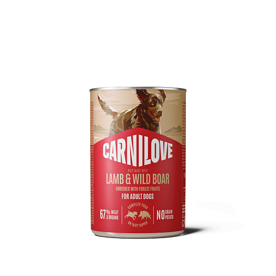 Carnilove Dog Can Paté z jagnięciną i dzikiem 400 g