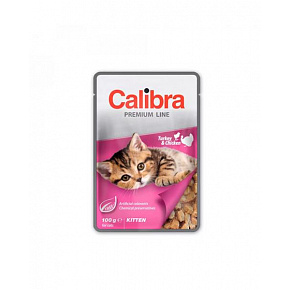 Calibra KIESZONKA Premium cat Kitten Indyk & kurczak w sosie 24 x 100 g Calibra KIESZONKA Premium cat Kitten Indyk & kurczak w sosie 24 x 100 g