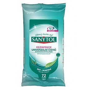 SANYTOL chusteczki dezynfekujące/uniwersalne 72 szt. SANYTOL chusteczki dezynfekujące/uniwersalne 72 szt.