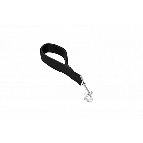 Smycz DUVO+ Nylon Krótka czarna podwójna 30 cm/ 25 mm