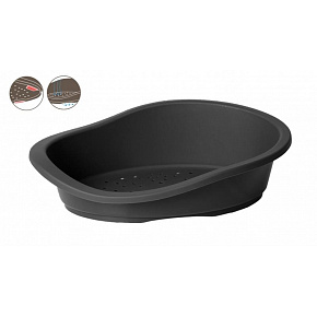 Legowisko DUVO+ Sonny Classic plastikowa wanienka szara 65x46x21