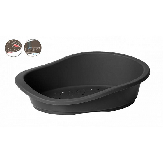 Legowisko DUVO+ Sonny Classic plastikowa wanienka szara 65x46x21