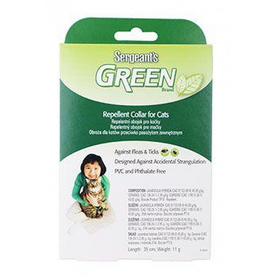 Sergeanťs Green obroża dla kotów 35cm 1szt