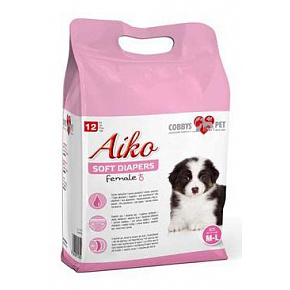 Pieluchy dla suk Aiko Soft Diapers M-L/36x52cm 12 szt. Pieluchy dla suk Aiko Soft Diapers M-L/36x52cm 12 szt.