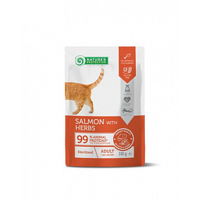 Natures P KAPSUŁKI cat adult sterilised salmon & herbs 22 x 100 g Natures P KAPSUŁKI cat adult sterilised salmon & herbs 22 x 100 g