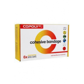 Bandaż elastyczny. CoPoly 5cm x 4,5m MIX NADRUK 6szt