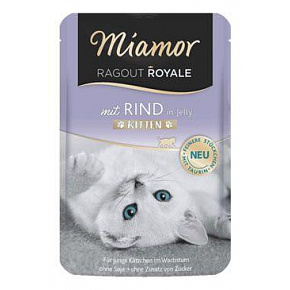 Miamor Cat Ragout Junior saszetka wołowina w galarecie 100g
