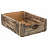 Skrzynka do stojaka, karton w designie drewna, 24.5 × 10.4 × 34.5 cm