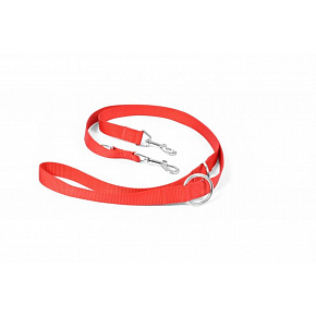 Smycz DUVO+ Nylon Regulowana czerwona 200 cm/ 25 mm